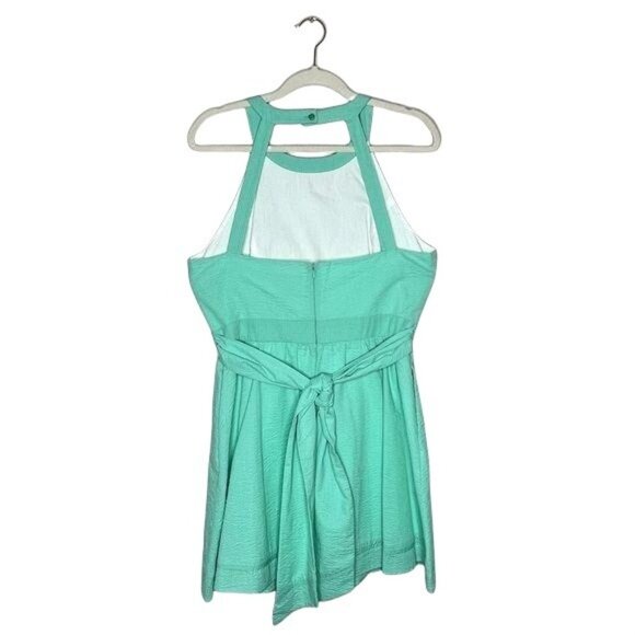 Lauren James Abigail Dress Size Large Seafoam Green Open Back Bow New - Picture 6 of 11